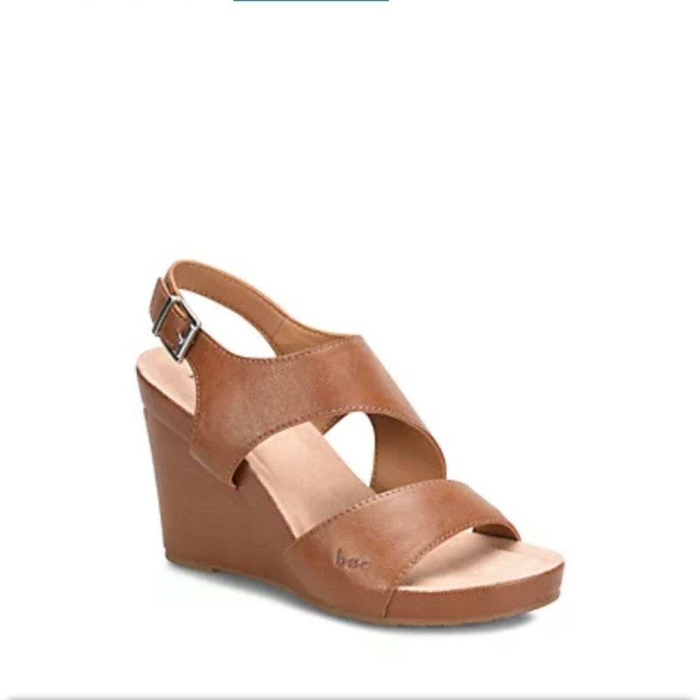 b.o.c. | 8 M Skim light brown Vegan Faux Leather Wedges